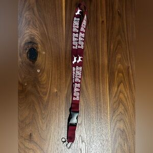 Maroon 'Love Pink' Lanyard
